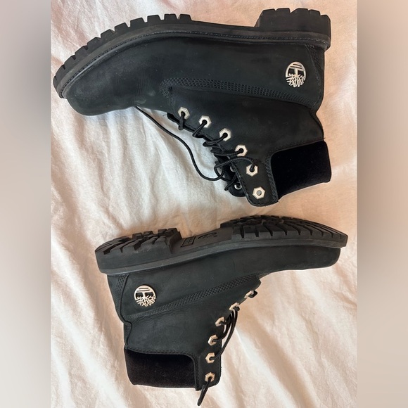 Timberland WOMEN'S VELVET ACCENT PREMIUM WATERPROOF BOOTS Black Size 9 - Picture 8 of 14
